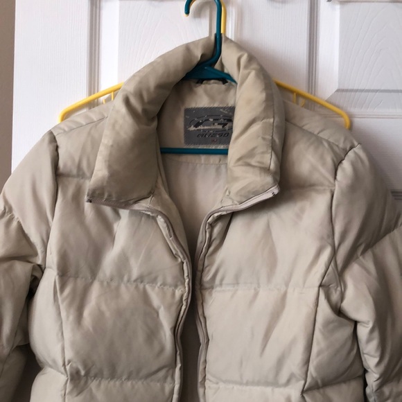 guess puffer coat size small in tan - Picture 4 of 8